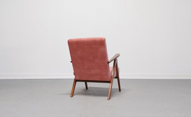 Mid-Century Model B 310 Var Easy Chair in Coral Velvet, 1960s-MTQ-1780536