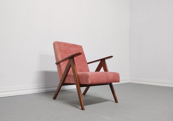 Mid-Century Model B 310 Var Easy Chair in Coral Velvet, 1960s-MTQ-1780536