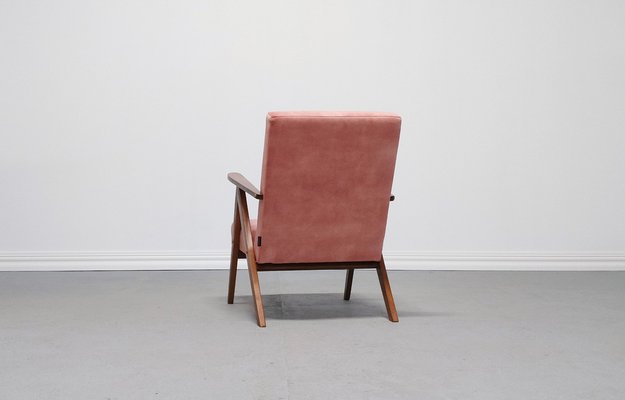 Mid-Century Model B 310 Var Easy Chair in Coral Velvet, 1960s-MTQ-1780536