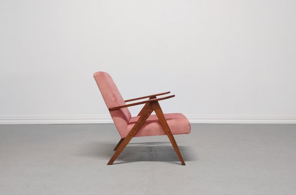 Mid-Century Model B 310 Var Easy Chair in Coral Velvet, 1960s-MTQ-1780536