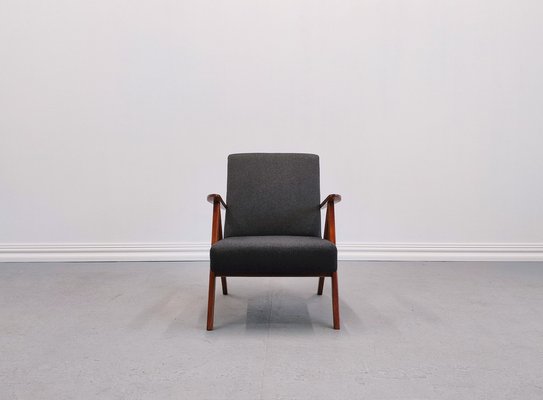 Mid-Century Model B-310 VAR Easy Chair in Dark Grey Tweed, 1960s-MTQ-1812009