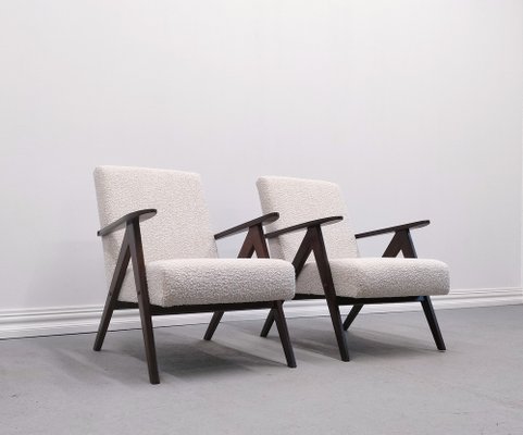 Mid-Century Model B 310 VAR Easy Chair in Ivory Bouclé, 1960s-MTQ-1822976