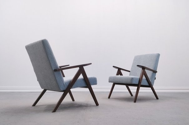 Mid-Century Model B 310 VAR Easy Chair in Light Blue Bouclé, 1960s-MTQ-1822982