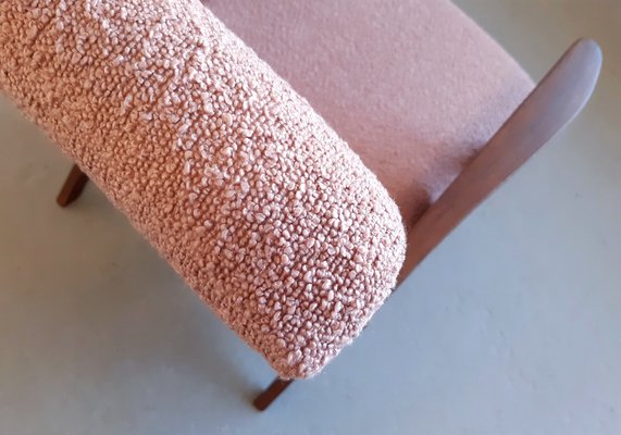 Mid-Century Model B 310 VAR Easy Chairs in Dusty Pink Bouclé, 1960s, Set of 2-MTQ-1713175