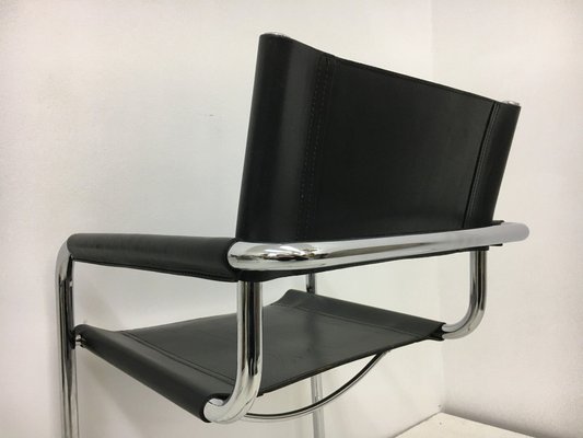 Mid-Century Model Mg5 Leather Chair by Marcel Breuer, 1970s-BGP-1758485