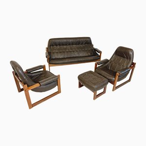 Mid-Century Model MP-163 Earth Lounge Sofa Set by Percival Lafer, 1970s, Brazil, Set of 4-OHY-1087169