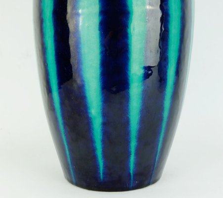 Mid-Century Model No. 248-38 Europ Line Vase in Blue and Emerald Green from Scheurich, 1950s-FH-1406635