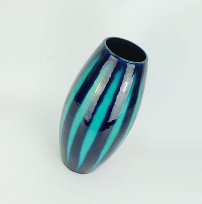 Mid-Century Model No. 248-38 Europ Line Vase in Blue and Emerald Green from Scheurich, 1950s-FH-1406635