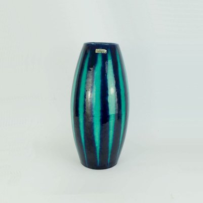 Mid-Century Model No. 248-38 Europ Line Vase in Blue and Emerald Green from Scheurich, 1950s-FH-1406635