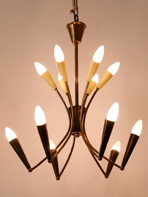 Mid-Century Modern 12-Flamed Sputnik Chandelier, Germany, 1950s-WPT-1742528