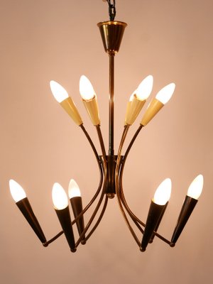 Mid-Century Modern 12-Flamed Sputnik Chandelier, Germany, 1950s-WPT-1742528