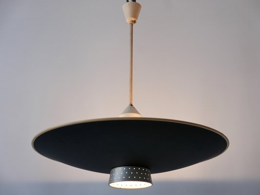 Mid-Century Modern 4-Flamed Dd 39 Pendant Lamp from Philips, Netherlands, 1950s-WPT-1440905