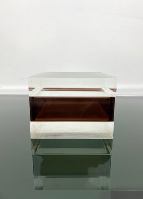 Mid-Century Modern Acrylic Cube Box, Italy, 1970s-LYQ-1171631