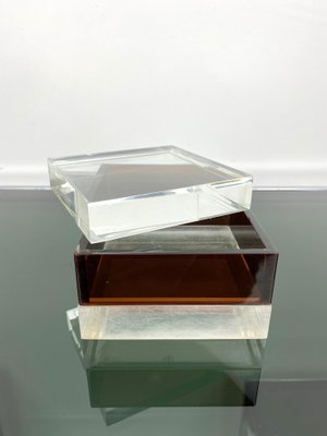 Mid-Century Modern Acrylic Cube Box, Italy, 1970s-LYQ-1171631