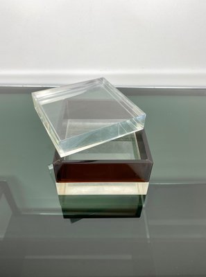 Mid-Century Modern Acrylic Cube Box, Italy, 1970s-LYQ-1171631