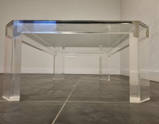 Mid-Century Modern Acrylic Glass & Glass Coffee Table by David Lange, 1970s-LDW-1138852