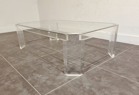 Mid-Century Modern Acrylic Glass & Glass Coffee Table by David Lange, 1970s-LDW-1138852