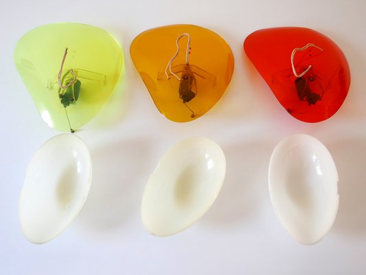 Mid-Century Modern Acrylic Glass Sconces Candies, Germany, 1960s, Set of 3-WPT-1148433