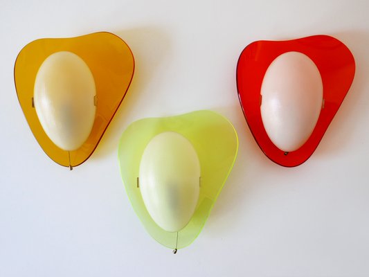 Mid-Century Modern Acrylic Glass Sconces Candies, Germany, 1960s, Set of 3-WPT-1148433