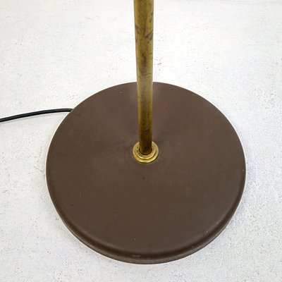 Mid-Century Modern Adjustable Floor Lamp in Brass and Brown from Raak-RY-694583