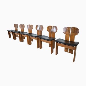 Mid-Century Modern Africa Chairs by Afra & Tobia Scarpa for Maxalto, 1970s, Set of 6-FGA-1783033