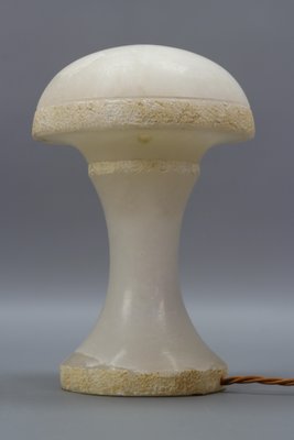 Mid-Century Modern Alabaster Mushroom Lamp, Italy, 1950s-KEG-1230441