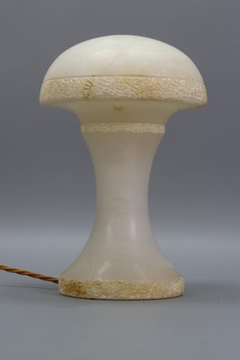 Mid-Century Modern Alabaster Mushroom Lamp, Italy, 1950s-KEG-1230441