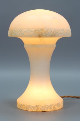 Mid-Century Modern Alabaster Mushroom Lamp, Italy, 1950s-KEG-1230441