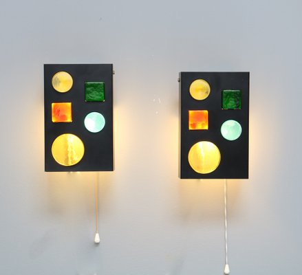 Mid-Century Modern Alchemy Wall Lights Objects by Raak Amsterdam, 1968, Set of 2-MY-1790597