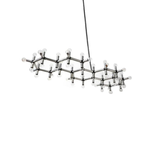 Mid-Century Modern Aluminium Suspension Lamp by Robert Haussmann, Switzerland, 1969