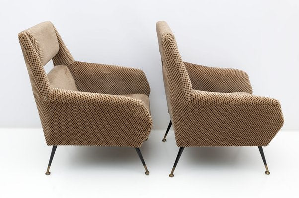 Mid-Century Modern Armchairs attributed to Gigi Radice for Minotti Italia, 1950s, Set of 2-FER-1756651