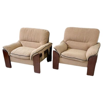 Mid-Century Modern Armchairs attributed to Sapporo for Mobil Girgi, 1970s, Set of 2-FGA-1704256