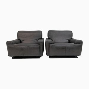 Mid-Century Modern Armchairs in Real Leather from Busnelli, Italy, 1970, Set of 2-FER-1389258