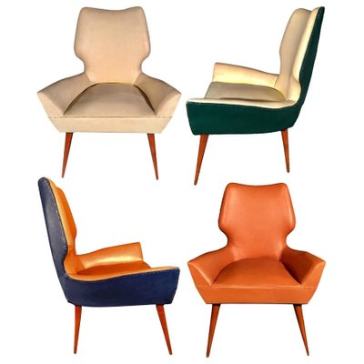 Mid-Century Modern Armchairs in the Style of Gio Ponti, 1950s, Set of 2-MBH-1031804