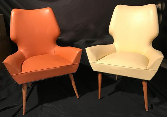 Mid-Century Modern Armchairs in the Style of Gio Ponti, 1950s, Set of 2-MBH-1031804