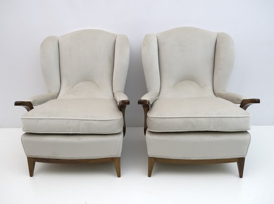 Mid-Century Modern Armchairs in Velvet by Paolo Buffa, Italy, 1950s, Set of 2-FER-1286441