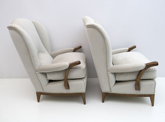 Mid-Century Modern Armchairs in Velvet by Paolo Buffa, Italy, 1950s, Set of 2-FER-1286441