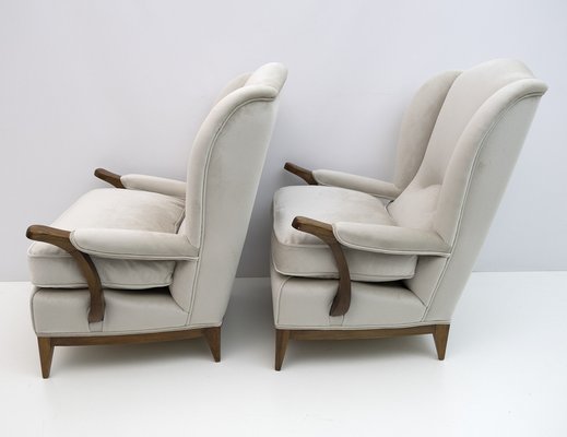 Mid-Century Modern Armchairs in Velvet by Paolo Buffa, Italy, 1950s, Set of 2-FER-1286441