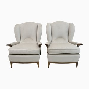 Mid-Century Modern Armchairs in Velvet by Paolo Buffa, Italy, 1950s, Set of 2-FER-1286441