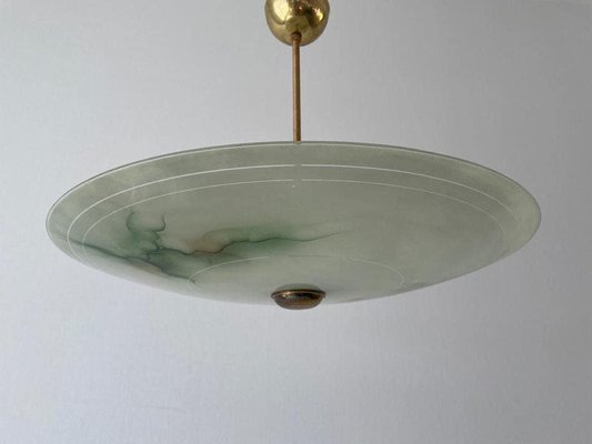 Mid-Century Modern Art Deco Style Glass Ceiling Lamp, Germany, 1950s-RDS-1739488