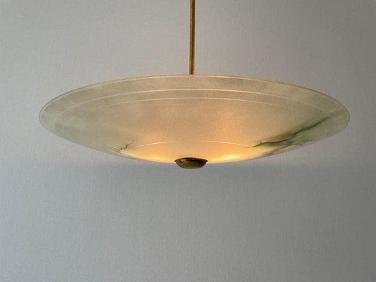 Mid-Century Modern Art Deco Style Glass Ceiling Lamp, Germany, 1950s-RDS-1739488