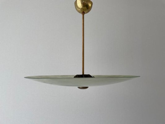 Mid-Century Modern Art Deco Style Glass Ceiling Lamp, Germany, 1950s-RDS-1739488