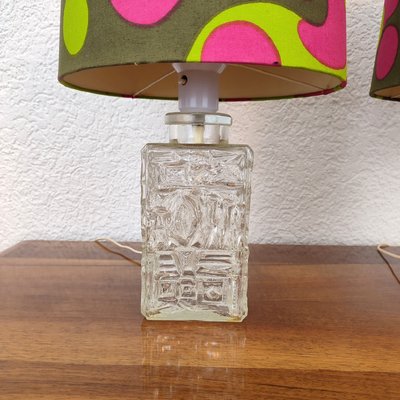 Mid-Century Modern Art Glass Table Lamps from Pukeberg, Sweden, 1960s, Set of 2-YGE-1139106