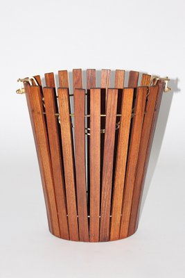 Mid-Century Modern Ash Brass Paper Basket, 1960s-NB-1152647