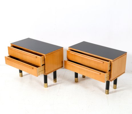 Mid-Century Modern Ash Nightstands or Bedside Tables, 1950s, Set of 2-MY-1804487