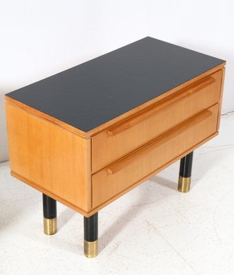 Mid-Century Modern Ash Nightstands or Bedside Tables, 1950s, Set of 2-MY-1804487