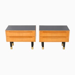 Mid-Century Modern Ash Nightstands or Bedside Tables, 1950s, Set of 2-MY-1804487