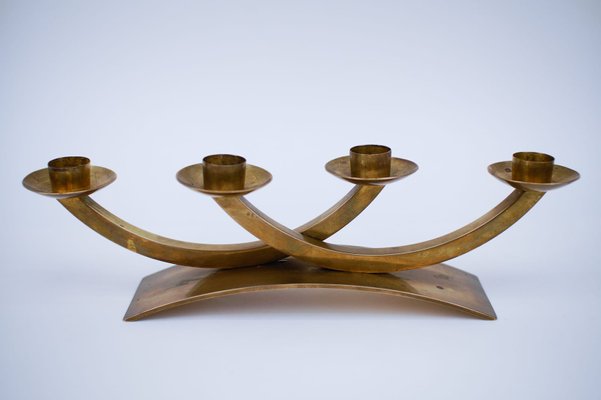 Mid-Century Modern Austrian Brass Candelabra, 1950s-KQB-1175252