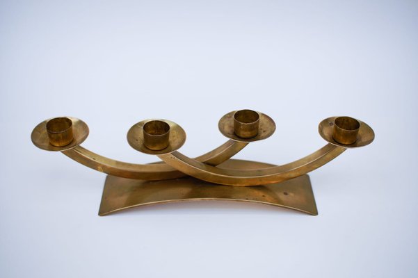 Mid-Century Modern Austrian Brass Candelabra, 1950s-KQB-1175252