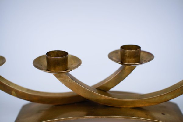 Mid-Century Modern Austrian Brass Candelabra, 1950s-KQB-1175252